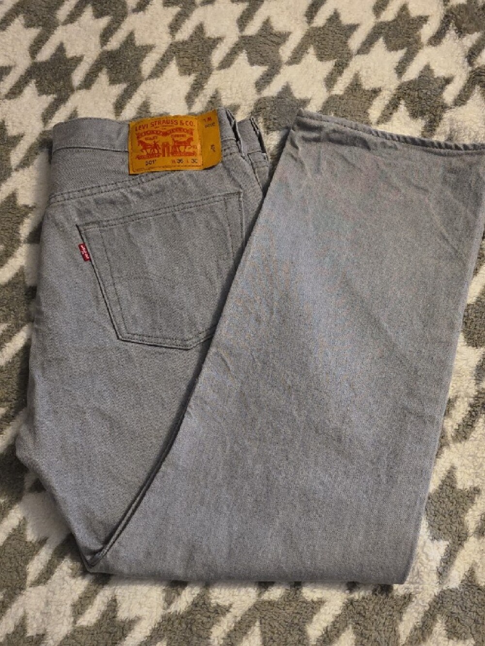 Levi's Light Gray 501® Men's Jeans Size 36x30 - Picture 2 of 4
